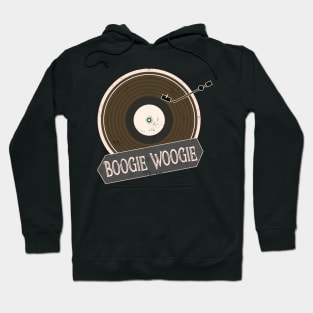 Boogie Woogie Turntable Vintage Design Hoodie